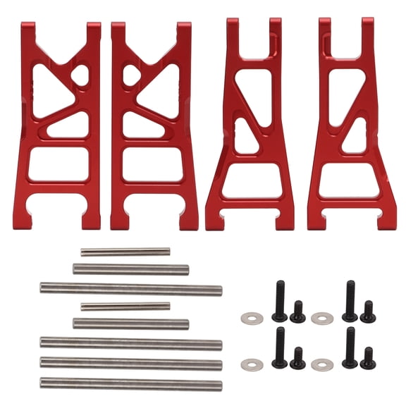 Model Front and Rear Lower Swing Suspension Arm Kit 1/10 Scale with Washer for Remote Control VehicleRed