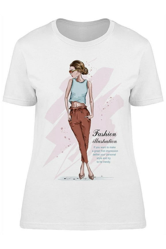 Model In Fashion Clothes T-Shirt Women -Image by Shutterstock, Female Small