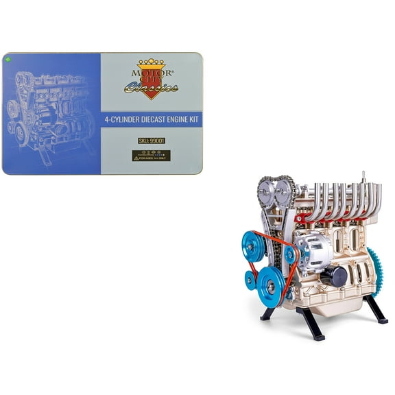 Model Kit 4-Cylinder Die-Cast Engine Model Kit by Motor City Classics