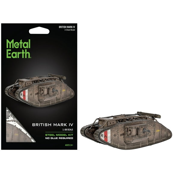 Model Kit British Mark IV Tank (Moderate Difficulty) Steel Model by Metal Earth