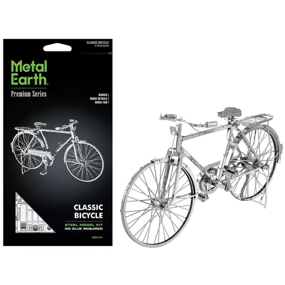 Model Kit Classic Bicycle "Bon Voyage" (Challenging Difficulty) Steel Model by Metal Earth