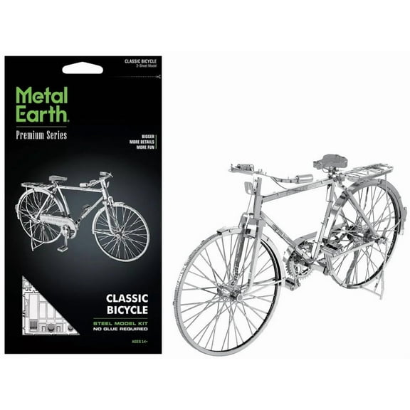Model Kit Classic Bicycle "Bon Voyage" (Challenging Difficulty) Steel Model by Metal Earth