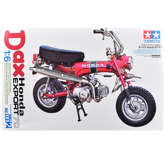 Model Kit Dax Honda Export 70 Motorcycle 1/6 Scale Model by Tamiya