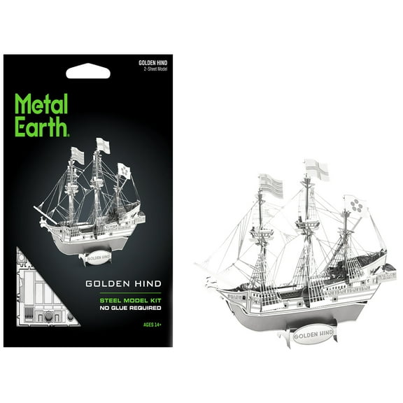 Model Kit Golden Hind Galleon (Moderate Difficulty) Steel Model Kit by Metal Earth