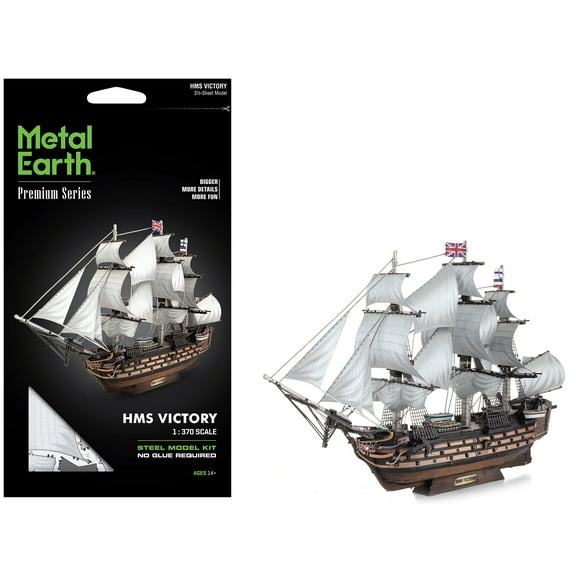 Model Kit HMS Victory British Navy Ship (Challenging Difficulty) Steel Model Kit by Metal Earth
