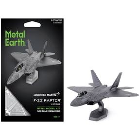 Model Kit Lockheed Martin F-22 Raptor Stealth Aircraft "United States Air Force" Steel Model by Metal Earth