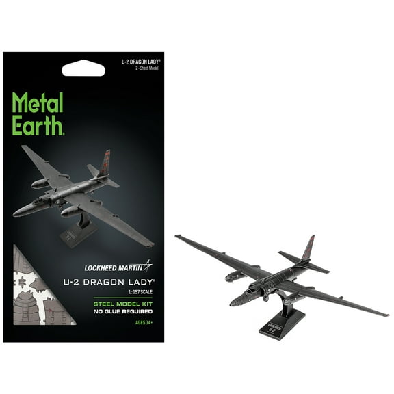 Model Kit Lockheed Martin U-2 Dragon Lady Aircraft "United States Air Force" (Moderate Difficulty) Steel Model by Metal Earth
