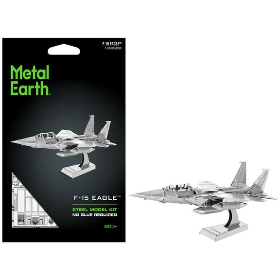 Model Kit McDonnell Douglas F-15 Eagle Fighter Aircraft (Moderate Difficulty) Steel Model by Metal Earth