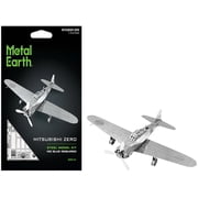 Model Kit Mitsubishi Zero Fighter Aircraft "Imperial Japanese Navy Air Service" Moderate Difficulty Steel Model by Metal Earth