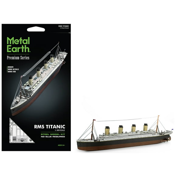 Model Kit RMS Titanic Ship (Moderate Difficulty) Steel Model Kit by Metal Earth