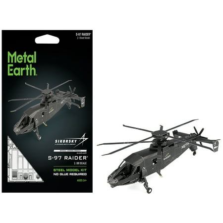 Model Kit Sikorsky S-97 Raider Attack Helicopter "United States Army" (Challenging Difficulty) Steel Model by Metal Earth