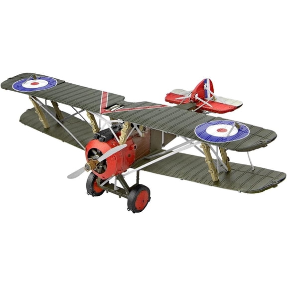 Metal Earth ME1023 Sop with Camel Aircraft World War I British Royal Flying Corps Moderate Difficulty Steel Model Kit