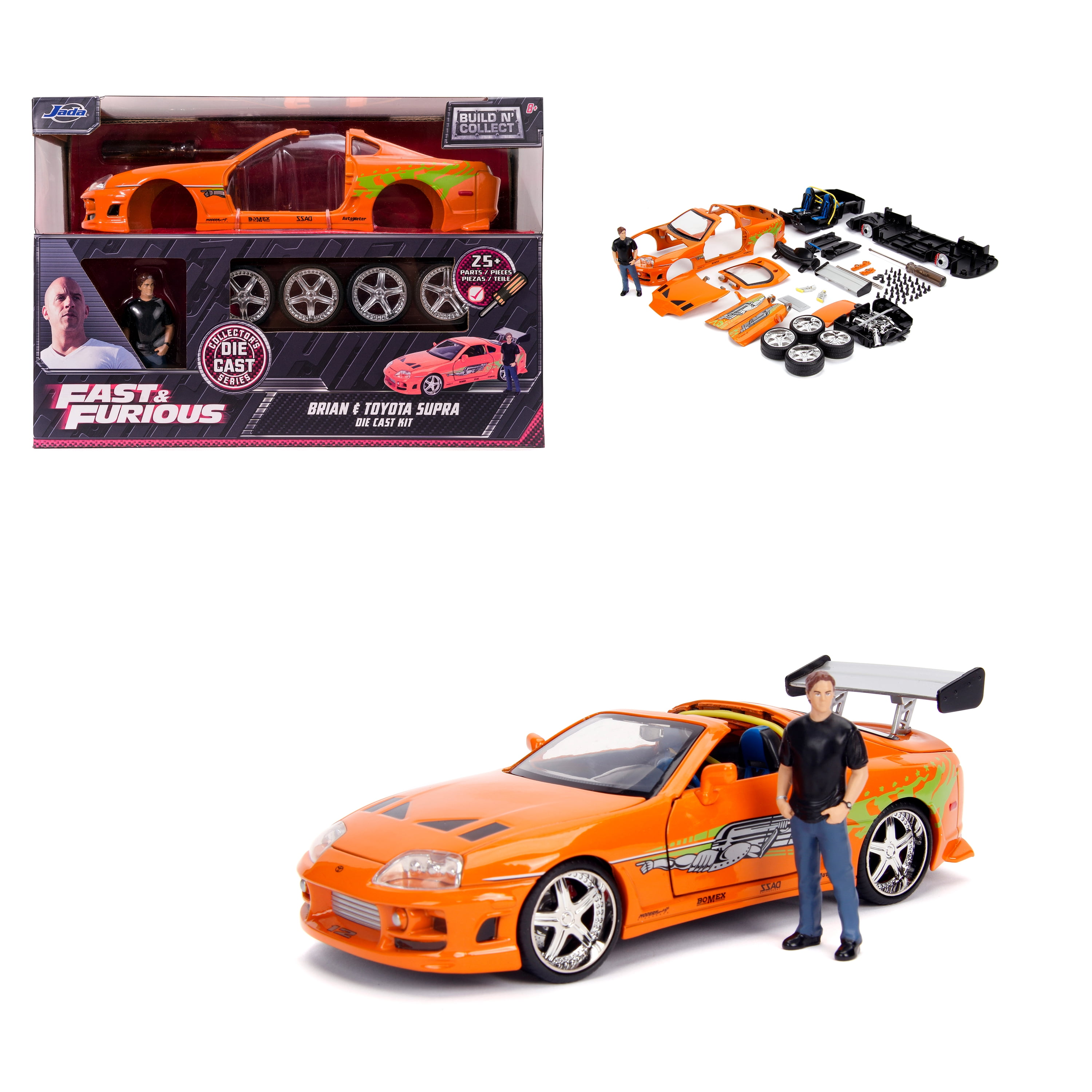 Fast & Furious Movie Toyota Supra Model Kit with Brian Diecast