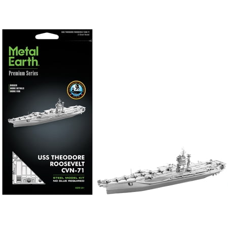 Model Kit USS Theodore Roosevelt CVN-71 Aircraft Carrier (Expert Difficulty) Steel Model Kit by Metal Earth