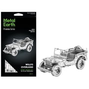Model Kit Willys Overland Jeep Challenging Difficulty Steel Model by Metal Earth