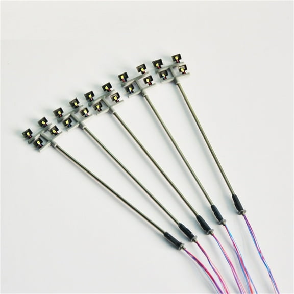 Model Lighting Tower Set 1:100 Scale, 3V LED Lamp Post, for Diorama, Photography, and Teaching, 5Pcs