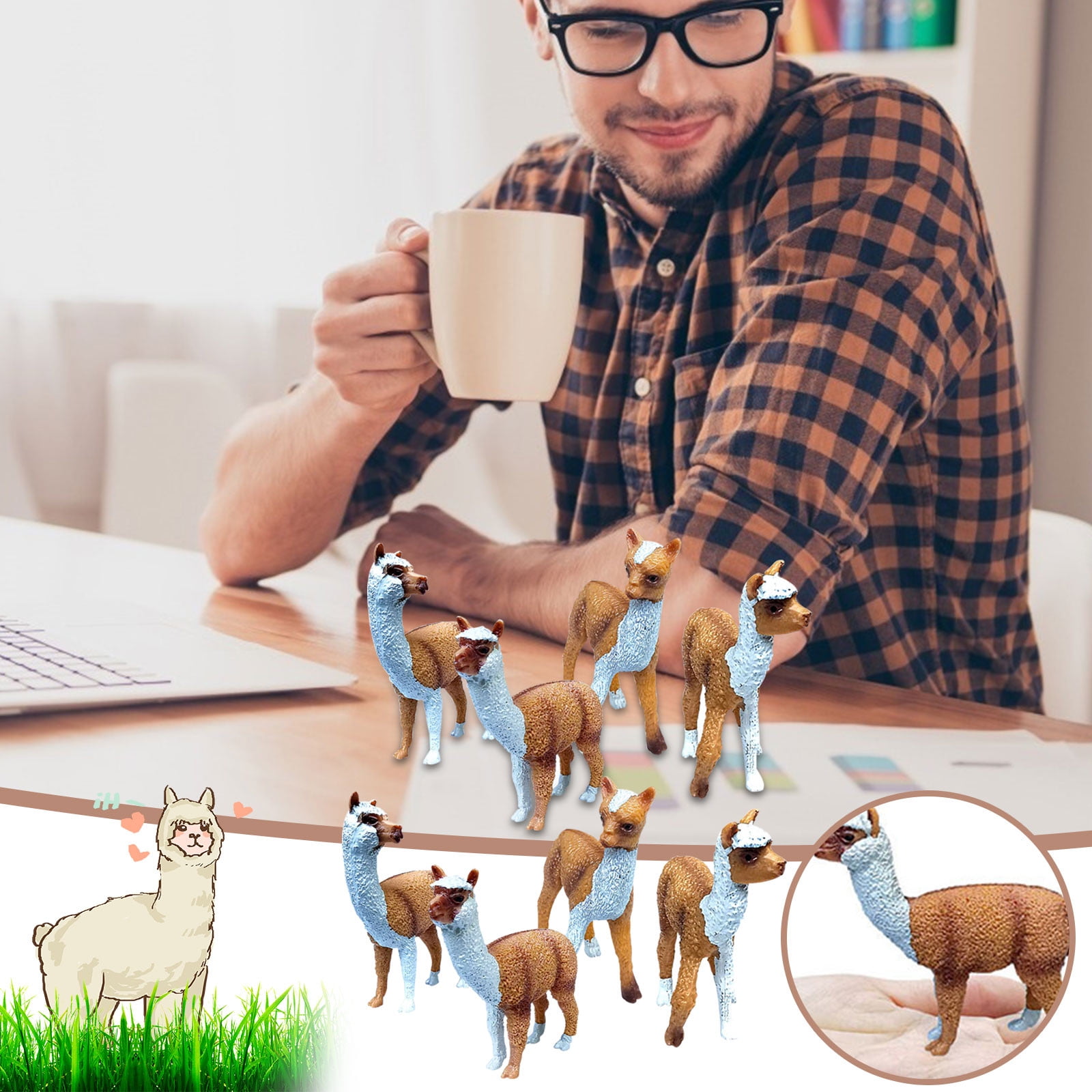 Model Llama Galloping Color Solid Desktop Sand Table For Today's