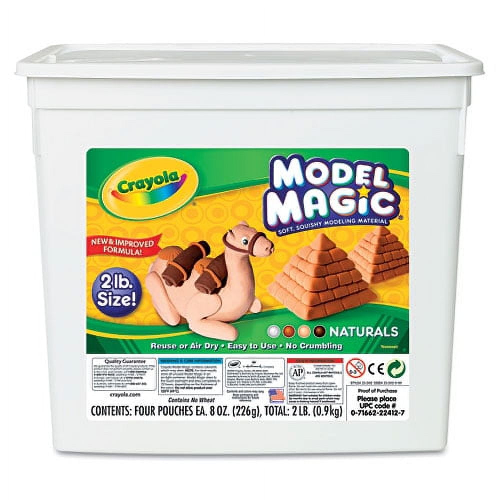 Model Magic Modeling Compound, 8 Oz Packs, 4 Packs, Assorted Natural Colors, 2 Lbs | Bundle of 2