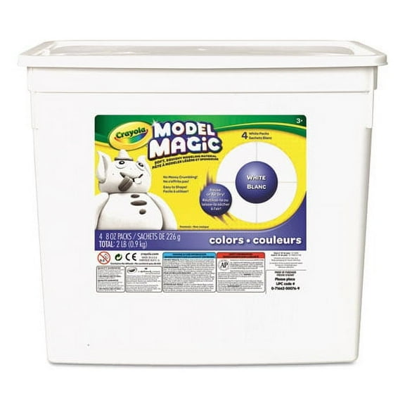Model Magic Modeling Compound, 8 Oz Packs, 4 Packs, White, 2 Lbs | Bundle of 2