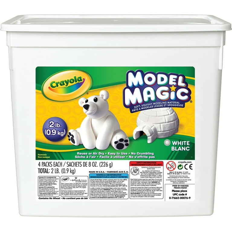 Model Magic Modeling Compound, 8 oz Packs, 4 Packs, White, 2 lbs Model Magic Modeling Compound, 8 oz Packs, 4 Packs, White, 2 lbs