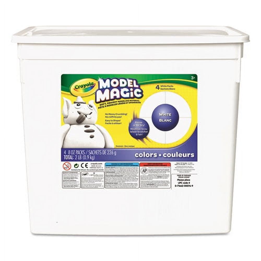 Model Magic Modeling Compound, 8 Oz Packs, 4 Packs, White, 2 Lbs | Bundle of 5