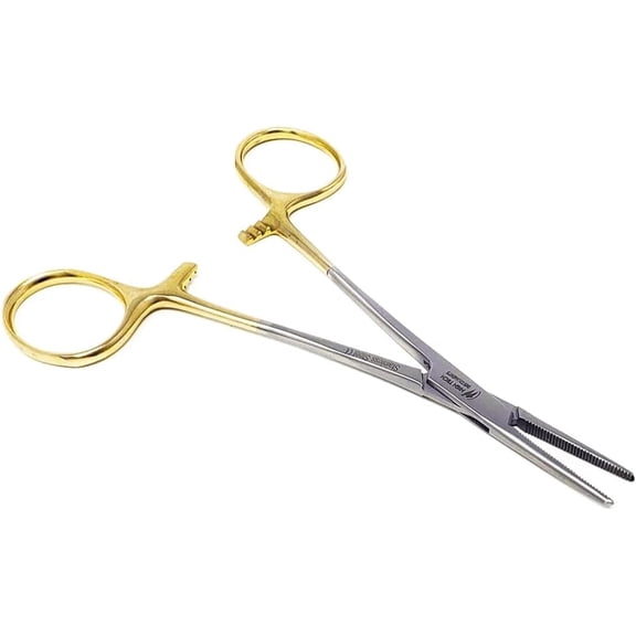 Model Making Craft Pliers Hobby Building Tool Gundam Serrated Jaws for Shaping, Building, Repairing and Fixing DIY Projects - Straight Tips Gold Handle - 5.5"