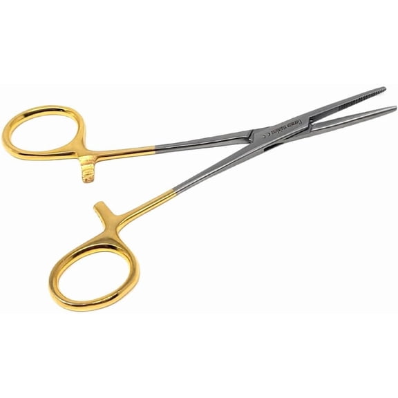 Model Making Locking Pliers Car, Airplanes Model Assembling Building Miniatures Hobby Building Tool Half Serrated Jaws Repair, Fix & Create Gifts For Hobbyists - Straight - Gold Handle 5.5"