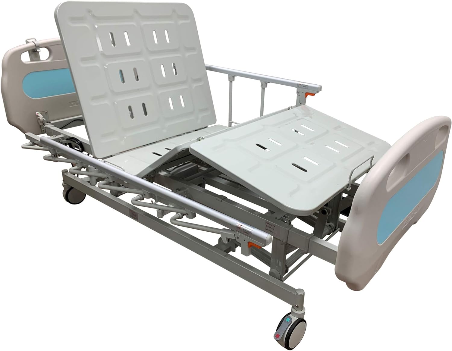 (Model No : HC-3 Premium 3 Function Full Electric Hospital Bed with LINAK/DEWERT Motos & Control Box and Metal Slots