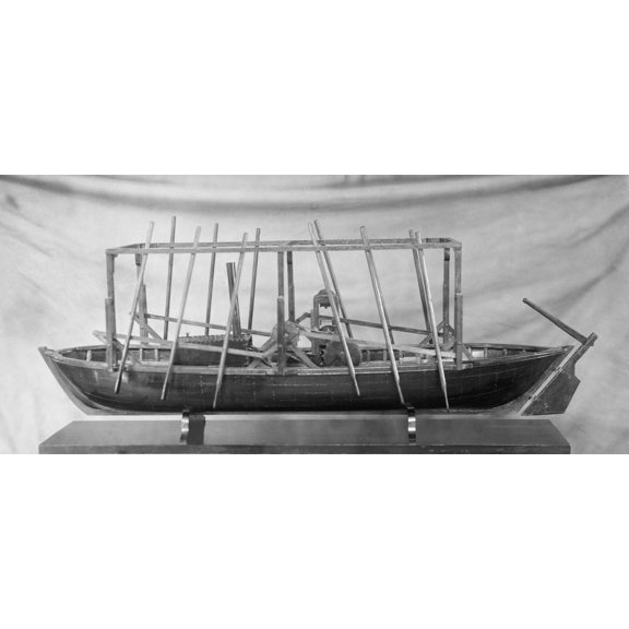 Model Of John Fitch'S Steamboat The First Operational Steam Powered Ship In 1787. Lc-Dig-Npcc-15633 History (36 x 24)