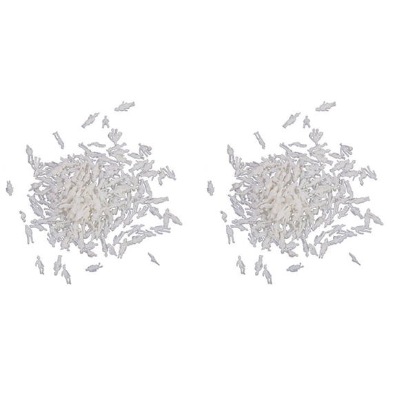 Model People Figures Scale 1:200 .200Pcs White Assorted Style