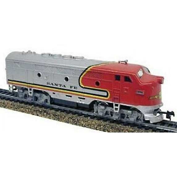 Model Power - Diesel F2-A Dual Drive, Powered w/Light -- Santa Fe - HO Multi-Colored