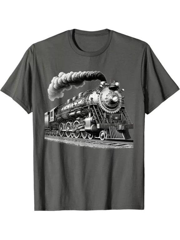 Model Railway All Aboard Train Enthusiast Graphic T-Shirt