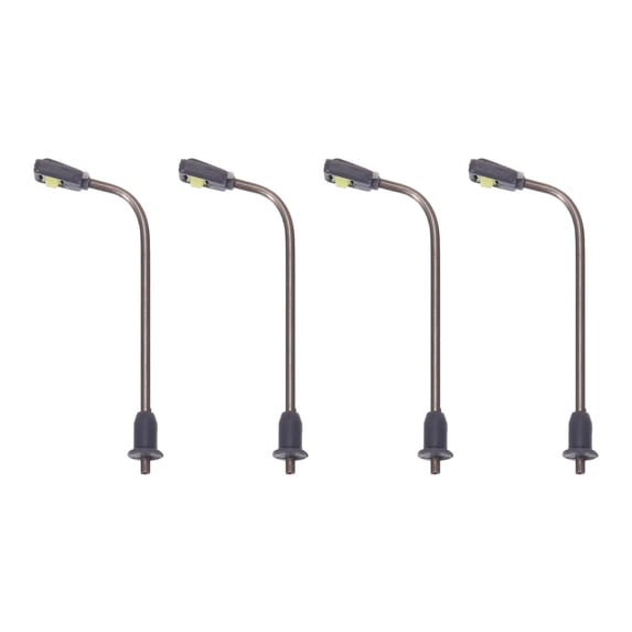 Model Railway LED Lamppost Lamps White 1/500 Scale 3cm 1.18inch 3V 4Pack