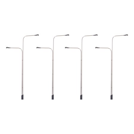 Model Railway LED Lamppost Lamps White 1/75 Scale 20cm 7.87inch 3V 4Pack