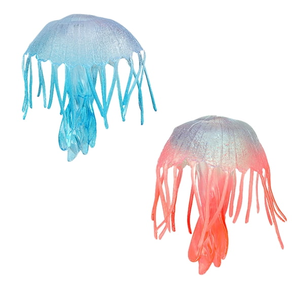 Model Sea Creatures Creature Sea Animals Figures Props Early Education Science Figurine Preschool 2pcs,4.5 cmx6.5 cm,Red