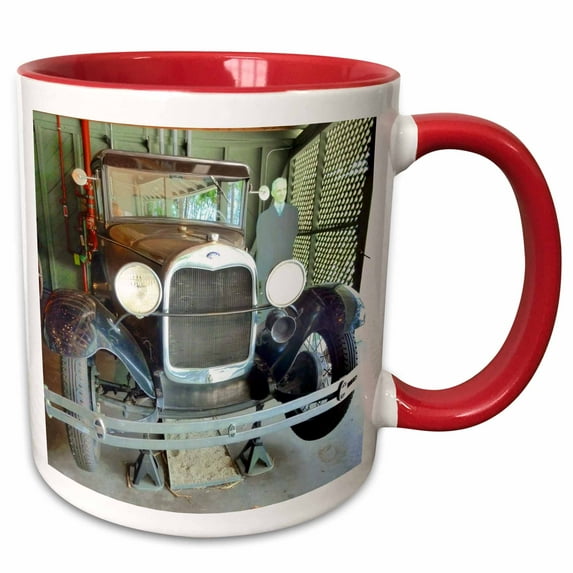 3drose, Model T, 15oz Two-tone Red Mug