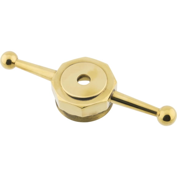 Speedway Motors Brass Model T Dog Bone Radiator Cap with Polished Finish, Drilled for Jr. Moto-Meters, Fits Stock Filler Necks, and Provides Easy Grip, Compatible with 09-27 Fords