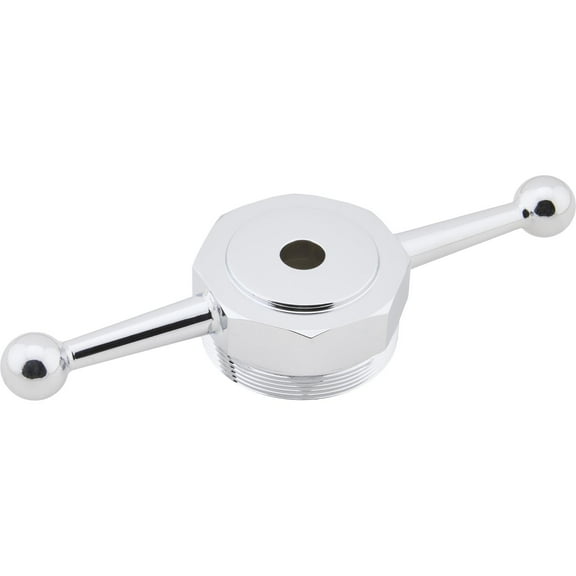 Speedway Motors Chrome Model T Dog Bone Radiator Cap with Polished Finish, Drilled for Jr. Moto-Meters, Fits Stock Filler Necks, and Provides Easy Grip, Compatible with 09-27 Fords