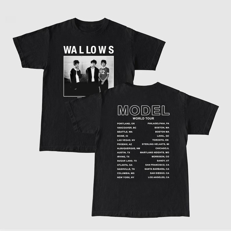 Model Tour 2025 Dates Shirt, Wallows Band Merch, Wallows Model Tour