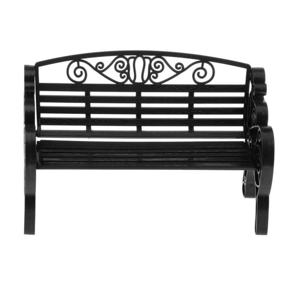 Model Train 1:6 Scale Seat Bench Chair Settee Black