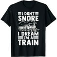 thumbnail image 1 of Model Train Engineer Steam Locomotive Railway T-Shirt, 1 of 5