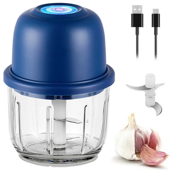 Model Type-c Rechargeable Food Processor Electric , Mini Food Chopper, Garlic Crusher, Onion Chopper, Portable Mini Food Processor for Garlic, Ginger, Chilli, Vegetable