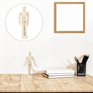 2pcs Wooden Figure Model Human Art Mannequin Manikins for Artists Sketch Charcoal Home Office Desk Decoration (4.5Inches