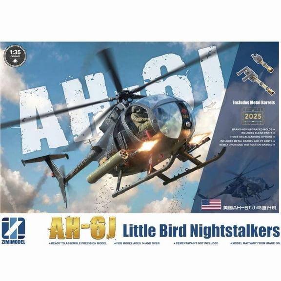 Model ZM50001 1/35 US AH-6J Little Bird Night Stalkers Attack HelicopterKit