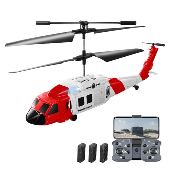 Model aircraft,Function 3 4k Dual Batteries Camera Plane Helicopter 4k Plane With Avoidance Function With Avoidance Kids Remote Helicopter Red 4K Dual Camera 3 Battery