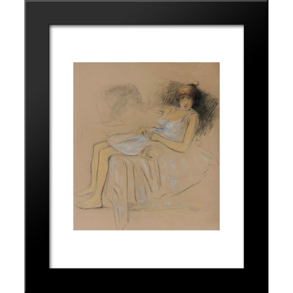 Model at rest 20x24 Framed Art Print by Theophile Steinlen