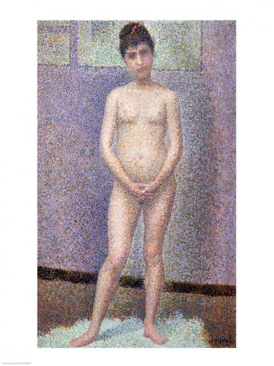 Model from the Front 1886-7 Canvas Art - Georges Seurat (18 x 24)