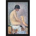 thumbnail image 1 of Model in Profile 26x40 Large Black Ornate Wood Framed Canvas Art by Georges Seurat, 1 of 2