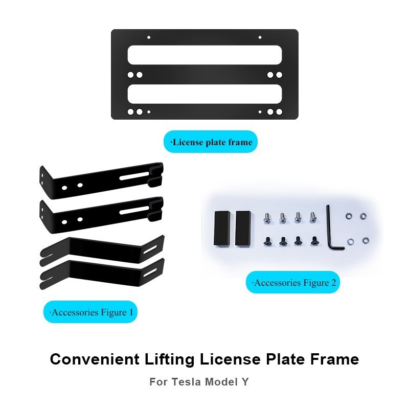 Model3 American Standard Portable Lifting License Plate Frame For Tesla Model 3 Y Accessories
