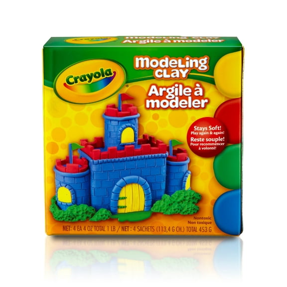 Modeling Clay Assortment, 4 Oz Packs, 4 Packs, Blue/green/red/yellow, 1 Lb | Bundle of 5